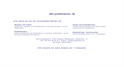 Desktop Screenshot of praxenthaler.de